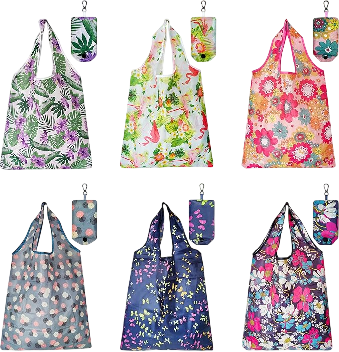 6 Pcs Reusable Shopping Bags
